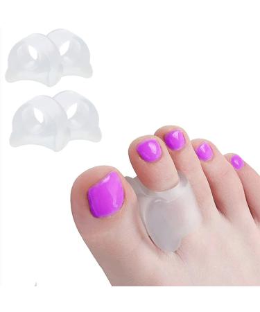 Jinlanshop toe separator toe spreader 4 pieces medium distance toe protectors from gel to avoid friction and overlap relieves pressure unisex
