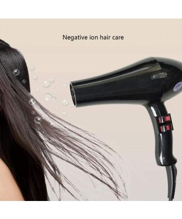 Professional Salon Ionic Blow Dryer 2200W Hair Dryer with Nozzle Powerful Hairdryer Fast Drying Blow Hair-Dryer AC Motor 2 Speed and 3 Heat Long Cable Light Quiet for Home and Salon Women Men Black - Buy Online on GoSupps.com