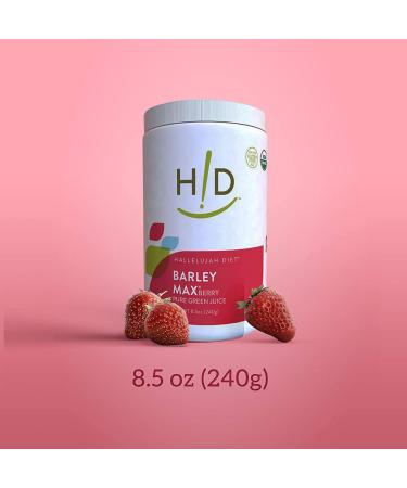 Hallelujah Diet Organic BarleyMax Green Juice Powder - Berry Flavor (8.5oz, 120 Servings) - Buy Online on GoSupps.com
