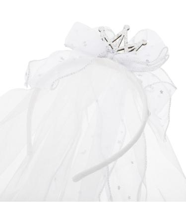 Amosfun Children's White Wedding Veil - Short Bride Veil Hair Accessories for Girls Perfect for Costumes & Photo Props - Buy Online on GoSupps.com