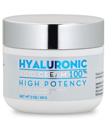 100% Hyaluronic Acid Cream Face w/Jojoba Oil & Apricot Oil | Professional Grade Intense Hydration Keeps Skin Looking Plump & Feeling Moisturized | Improves Appearance of Skin Color & Tone