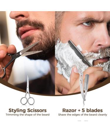 Bledras Kit Cuidado Barba Hombre 13 and 1 Beard Care For Men With Beard Oil Beard Shampoo Beard Cream Beard Pencil Scissors Beard Brush Beard Comb - Buy Online on GoSupps.com