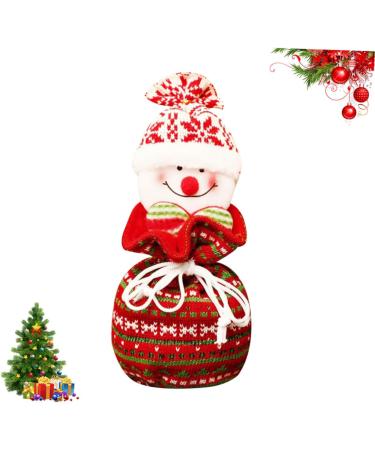 KOMBIUDA 1pc Snowman Storage Candy Bag Bags Kids Ornament Hanging Knitted Portable Christmas Adorable 1 count (Pack of 1) As Shown - Buy Online on GoSupps.com