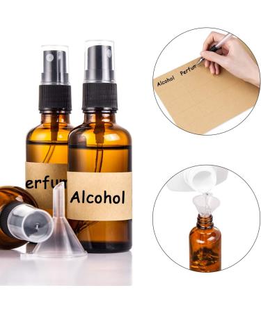 5 Pack Amber Glass Spray Bottles 50ML Empty Fine Mist Spray Bottle for Cleaning Perfume Cosmetic Sprays Black Nozzle - Buy Online on GoSupps.com