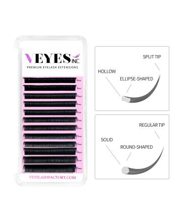 VEYES INC Ellipse Flat Lash Extensions | 0.15/0.20 C/CC/D Curl | 8-20mm Lengths | Professional Eyelash Extension Supplies in Matte Black - Buy Online on GoSupps.com