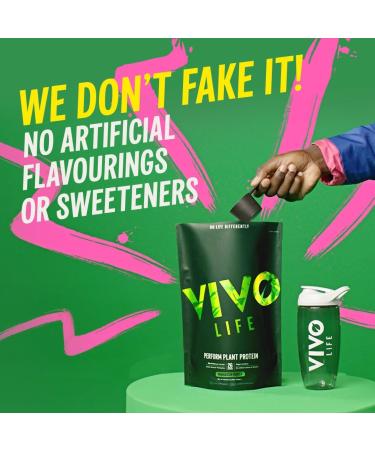 Vivo Life Perform Plant Protein Powder - Raw Cacao Vegan 7 Servings (266g) | BCAA Pea & Hemp Blend - International Shipping Available - Buy Online on GoSupps.com