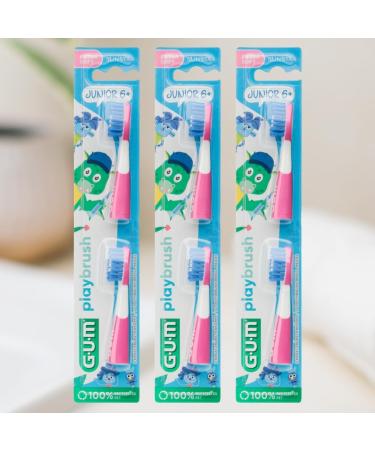 GUM Playbrush JUNIOR 6+ brush heads | compatible with GUM Playbrush electric toothbrush | extra soft bristles | pe - Buy Online on GoSupps.com