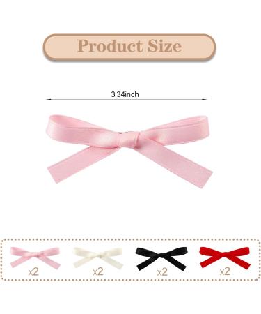 8pcs Satin Bowknot Hair Clips Accessories for Toddlers Girls Women Bow Claw Clip Hairpins Colorful Bow Tassel Hair Clips Ribbon Hair Barrettes - Buy Online on GoSupps.com