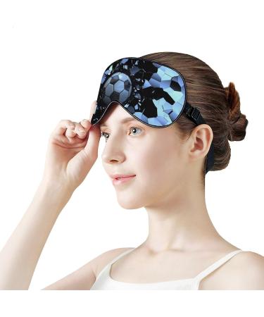 3D Soccer Ball Sleep Eye Mask | Light Blocking Eyeshade for Men & Women | Adjustable Strap | Perfect for Travel & Napping - Buy Online on GoSupps.com