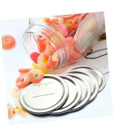 BESTonZON 30Pcs mason jar lids canning jar lid cover sprouting lids caps wide mouth mason jars metal lids fermenting lids jam jar lid glass jars lids tops sealing cap glass bottle Tinplate 7X7X0.2CM Silver - Buy Online on GoSupps.com