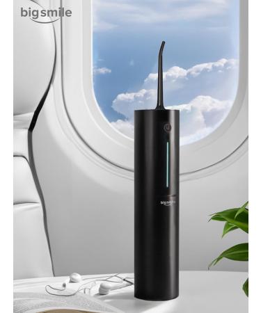 Bigsmile Black Mini Water Flosser - Cordless Oral Irrigator for Kids Travel & Sensitive Gums - Dentist Recommended - Buy Online on GoSupps.com