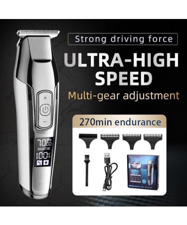 Professional Hair Clipper & Beard Trimmer for Men - Adjustable Speed LED Digital Carving Electric Razor - Fast International Shipping - Buy Online on GoSupps.com