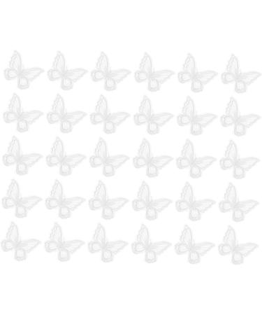VILLCASE 60 Pcs Double Embroidered Butterfly Clothing Embroidery Cloth Sticker Jewel Stickers Flower Decorations Clear Hair Clips Wedding Ceremony Decorations Organza 3d Lace White Supplies - Buy Online on GoSupps.com