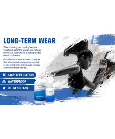 Lace Bond Hair Replacement Adhesive 1.3oz - Invisible Wig Bonding Glue | Water & Oil-Resistant Non-Toxic Light Hold for Lace & Poly Wigs Hairpieces & Toupees - Secure Natural Look - Buy Online on GoSupps.com