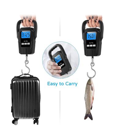 SKEAP Digital Fish Scale 110lb/50kg - Large Handle & Backlit LCD Display - Luggage, Postal, Fishing Gift for Men - Buy Online on GoSupps.com
