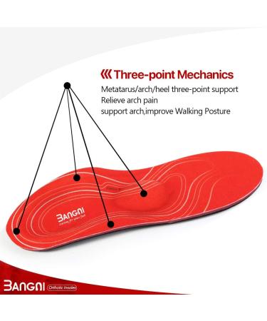 3ANGNI Orthotic Arch Support Insoles for Plantar Fasciitis & Flat Feet - Men & Women - Relieve Foot Pain & Overpronation - UK-9-280MM - Buy Online on GoSupps.com