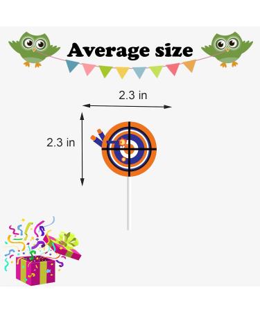 18pcs Rubber Gun Cupcake Toppers for Boys Girls Dart War Party Supplies Target Bullet Cake Decorations Target Gun Happy Birthday Cake Decor Gun Theme Party Supplies - Buy Online on GoSupps.com