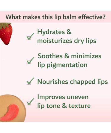 Strawberry Lip Balm for Girls | Hydrating Shea & Murumuru Butter | Derma Certified Paraben & Sulphate Free - 7g - Buy Online on GoSupps.com