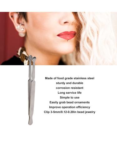 Stainless Steel Pearl Ball Tweezers - 117mm Holder for Piercing & Food Quality Gear | Perfect for 3-5mm Ornaments - Buy Online on GoSupps.com