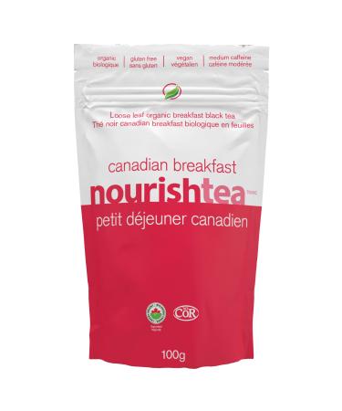 Nourishtea - Canadian Breakfast | Organic Black Tea | Organic Premium Loose-Leaf Tea | Medium-Caffeine| Brew over 40 cups | 100g Pouch