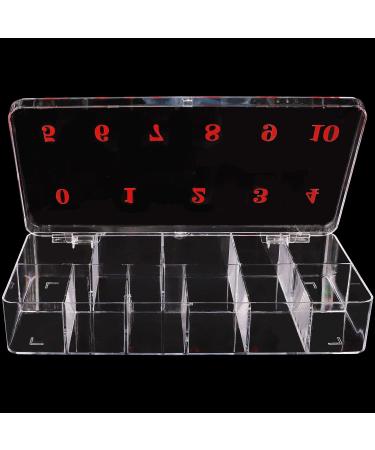 Beauticom USA Small Empty 11 Space Nail Art Tip Storage Organizer Box - Clear | Large Case for False Nail Tips & Accessories - Buy Online on GoSupps.com