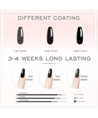 JXH Black Gel Nail Polish 15ml - Professional Soak Off UV LED Nail Art Manicure - Pure Black Color for Salon and Home Use - Buy Online on GoSupps.com