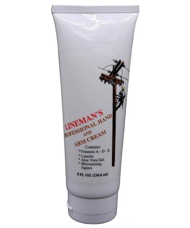 Lineman's Professional Hand Cream - Men's Hand Lotion - Dry Hand Cream 8 0z