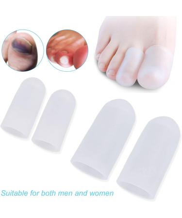 Silicone Toe Protectors - Set of 10 Soft Gel Toe Covers for Skin Relief and Separation - White Toe Sleeves for Overlapping Toes - Buy Online on GoSupps.com