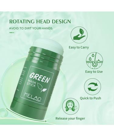 Green Tea Mask Stick for Face - Blackhead Remover with Green Tea Extract - Deep Pore Cleansing & Moisturizing Green Clay Mask - Purifying Formula for All Skin Types - Men and Women - Buy Online on GoSupps.com