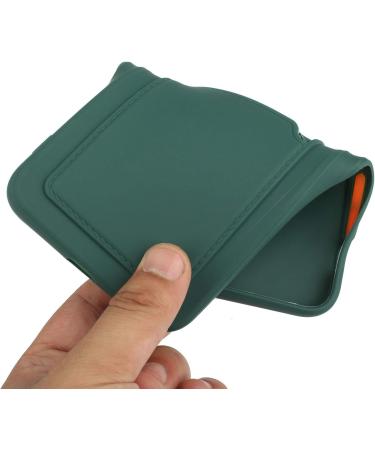 Tivenfezk Nadoli Ultra Thin Dark Green Silicone Case for iPhone 15 Plus | Shockproof Scratch-Resistant Wallet Design with Credit Card Holder - Buy Online on GoSupps.com