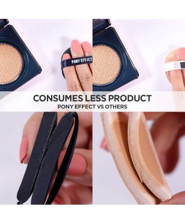 PONY EFFECT Smooth Dough Puff V2 - 2 Pcs Cushion Powder Puff Set | K-Beauty Makeup Essential - Buy Online on GoSupps.com