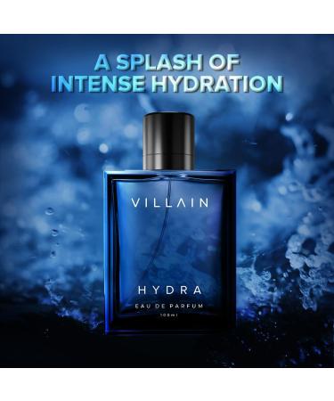 Villain Hydra Perfume for Men| Long Lasting Perfume for Men| Grapefruit Sandal White Musk| Eau Da Parfum (100 ml) Aquatic 3.38 fl oz - Buy Online on GoSupps.com