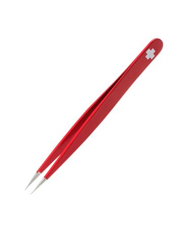 Rubis Swiss Cross Stainless Steel Pointed Tweezers for Precise Eyebrows and Hair Removal  1K001 Made in Switzerland