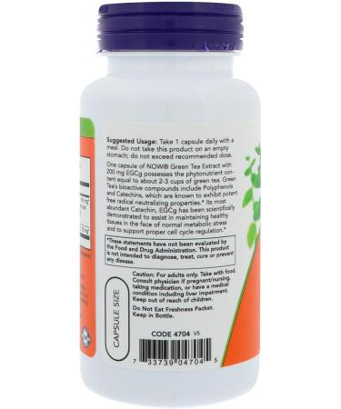 NOW FOODS EGCG 400mg Green Tea 90 CT - Buy Online on GoSupps.com