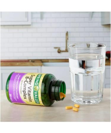 Spring Valley Super Vitamin B-Complex 250 Count for Metabolism Support + STS Sticker - Buy Online on GoSupps.com