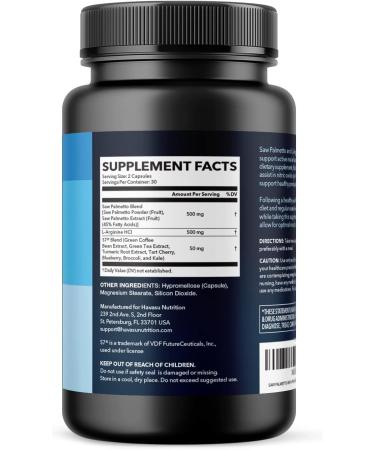 HAVASU NUTRITION High Strength Ashwagandha Supplement Capsules (45 Servings) & Saw Palmetto 500mg L-Arginine 500mg Complex (30 Servings) - Buy Online on GoSupps.com