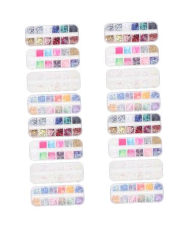 minkissy 16 Boxes Nail Art Sequins Accessories Nail Accessories Decor Summer Nail Decals 3d Nail Glitter Nail Jewels Rhinestones Manicure Tools Nail Sequins Nail Art Glitter Irregular Patch