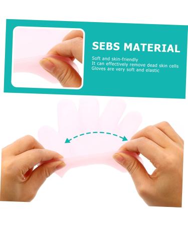 Healeved 2 Pairs Moisturizing Gloves - Exfoliating Hand Masks Softening Sleeping Gloves Dry Cracked Hand Mittens Hand Care Cream Gloves White Cotton Gloves Whitening Sebs Facial Mask Pink - Buy Online on GoSupps.com