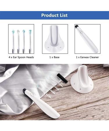 Ear Pick Flashlight Earpick Vibrating LED Light Ear Cleaner Earwax Removal Tools Ear Curette Ear Spoon Ear Cleaning Tool (Color : Black) (White) - Buy Online on GoSupps.com