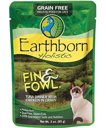 Earthborn Holistic Grain Free Wet Cat Food Pouches - 6 Flavors - 3oz Each (12 Pouches) - Buy Online on GoSupps.com