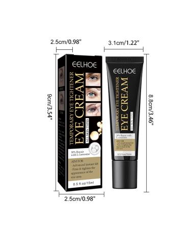 ANRUI Temporary Firming Eye Cream - Instant Tightener for Eye Bags, Fine Lines, Dark Circles (2pcs) - Buy Online on GoSupps.com