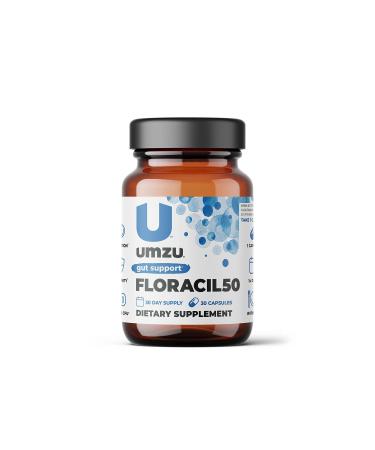 UMZU Floracil50 - Daily Probiotic Supplement - Contains 8 Gut Healthy Bacteria Strains - 1 Month Supply - Buy Online on GoSupps.com