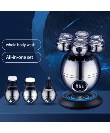 5 in 1 Electric Head Shaver for Bald Men | 7D Floating Cutter Waterproof & USB Charging - Ultimate Grooming Solution - Buy Online on GoSupps.com