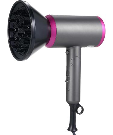 1800W Professional Salon Hair Dryer | Fast Drying Anion Technology with Diffuser & Nozzles | Portable & Foldable for Home Use - Buy Online on GoSupps.com