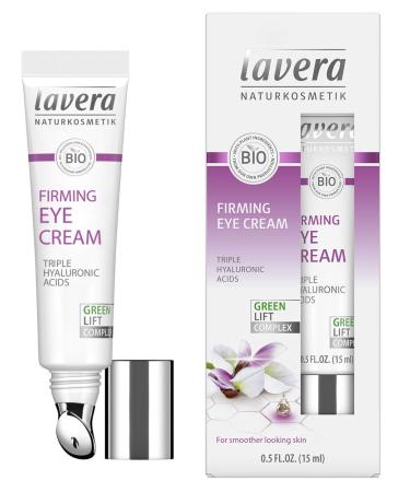 lavera Firming Eye Cream: Moisturizing Eye Treatment to reduce Appearance of Wrinkles  Fine Lines  Puffiness  Dark Circle and Bags in delicate eye area for Day & Night   0.5 Oz