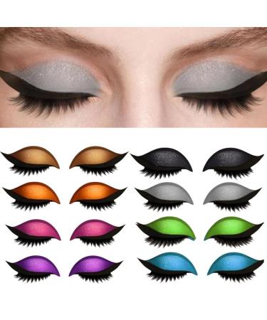 Patchs for Cils Lazy Eye Shadow Autocollants for Cils Lazy 8 Paires D'autocollants for Fards Paupi res Paillet s color