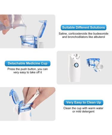 Portable Mini Nebulizer Machine for Adults & Kids | Self-Cleaning Handheld Mesh Nebulizer - Ideal for Travel & Home Use | White - Buy Online on GoSupps.com