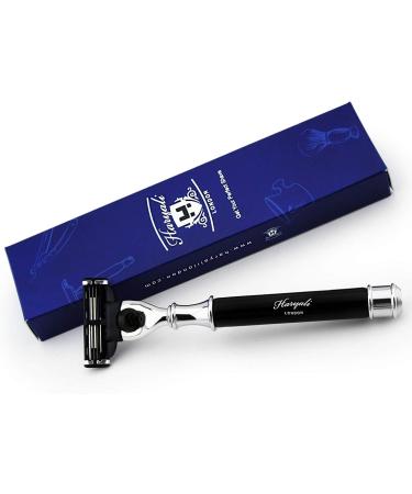 Premium Black Triangular Razor for Men - Classic Shaving Experience - Buy Online on GoSupps.com