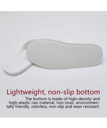 5 Pairs Disposable Slippers White Non-Slip Closed Toe Slippers Shoes Comfortable Waffle Adult Slippers for Spa Guest Travel Hotel Nail Salon One Size White - Buy Online on GoSupps.com