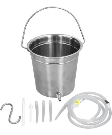 2L Stainless Steel Enema Bucket with Silicone Hose & Storage Bag - Home Intestinal Cleaning Tool - Buy Online on GoSupps.com